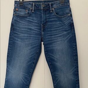 American Eagle Outfitters Airflex + Dark Blue Skinny Jeans Mens 28